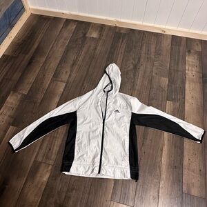 Black and white Adidas windbreaker size small